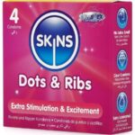 SKINS - DOTS  RIBS PRESERVATIVOS PREMIUM PACK 4 - Imagen 2