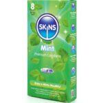SKINS - PRESERVATIVOS PREMIUM SABOR MENTA PACK 8 - Imagen 2