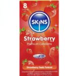 SKINS - PRESERVATIVOS PREMIUM SABOR FRESA PACK 8
