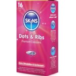 SKINS - DOTS  RIBS PRESERVATIVOS PREMIUM PACK 16 - Imagen 2