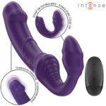 INTENSE - JILL VIBRADOR DOBLE 20 CM VIOLETA CONTROL REMOTO - Imagen 2