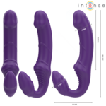 INTENSE - JILL VIBRADOR DOBLE 20 CM VIOLETA CONTROL REMOTO - Imagen 3