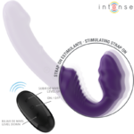 INTENSE - JILL VIBRADOR DOBLE 20 CM VIOLETA CONTROL REMOTO - Imagen 4