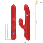 INTENSE - LELE VIBRADOR MULTIFUNCIÓN ROTATORIO  OSCILACIÓN  ESTIMULACIÓN ROJO - Imagen 3