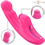 INTENSE - EMI VIBRADOR 13,5 CM MULTIFUNCIÓN 3 EN 1 10 VIBRACIONES ROSA - Imagen 2