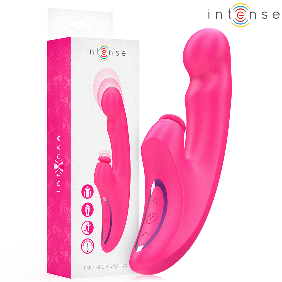 img_214006_3b079de24d09e1d33fca26b172873474_1.png INTENSE - EMI VIBRADOR 13,5 CM MULTIFUNCIÓN 3 EN 1 10 VIBRACIONES ROSA - Imagen 1
