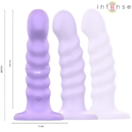 INTENSE - BRENDA VIBRADOR TALLA M DISEÑO EN ESPIRAL 10 VIBRACIONES MORADO CONTROL REMOTO - Imagen 3