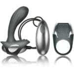 CLIMAXIMUM - EXCITE KIT ANILLO PARA PENE + MASAJEADOR PRÓSTATA CON CABLE