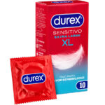 DUREX - PRESERVATIVOS SENSITIVO EXTRA LARGO XL 10 UNIDADES