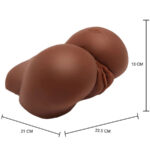 ACT - BIG ASS MASTURBADOR REALISTA CON VIBRADOR MARRÓN - Imagen 3