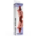 GET REAL - DILDO DOBLE DONG DE SILICONA CARAMELO 35 CM - Imagen 4