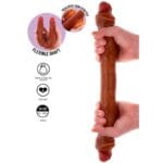 GET REAL - DILDO DOBLE DONG DE SILICONA CARAMELO 46 CM - Imagen 2