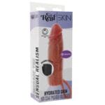 GET REAL - FUNDA HYDRATED SKIN DE SILICONA CON VIBRACIÓN PARA PENE CARAMELO 16 CM - Imagen 5