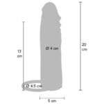 GET REAL - FUNDA HYDRATED SKIN DE SILICONA CON VIBRACIÓN PARA PENE CARAMELO 20 CM - Imagen 4