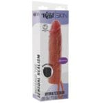 GET REAL - FUNDA HYDRATED SKIN DE SILICONA CON VIBRACIÓN PARA PENE CARAMELO 20 CM - Imagen 5