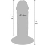 GET REAL - DILDO DELUXE DONG GRUESO DE DOBLE DENSIDAD TPE 13 CM - Imagen 4