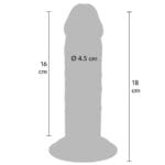 GET REAL - DILDO DELUXE DONG GRUESO DE DOBLE DENSIDAD TPE 18 CM - Imagen 4