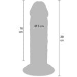 GET REAL - DILDO DELUXE DONG GRUESO DE DOBLE DENSIDAD TPE 20 CM - Imagen 4