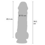 GET REAL - PENE REALÍSTICO DELUXE CON TESTÍCULOS EXTRA GRUESO 34.5 CM - Imagen 4