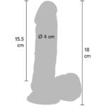 GET REAL - DILDO 18 CM CON TESTÍCULOS VIBRADOR NATURAL - Imagen 3