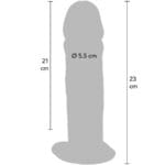 GET REAL - DILDO DELUXE DONG GRUESO DE DOBLE DENSIDAD TPE 23 CM - Imagen 4