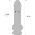 GET REAL - PENE REALÍSTICO DELUXE CON TESTÍCULOS EXTRA GRUESO 28 CM - Imagen 4