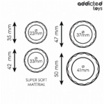 ADDICTED TOYS - SET ANILLOS PENE TEXTURIZADOS 4 TAMAÑOS - Imagen 5