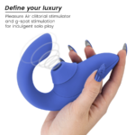 WOMANIZER - BLEND ESTIMULADOR VIBRADOR RABBIT AZUL - Imagen 3