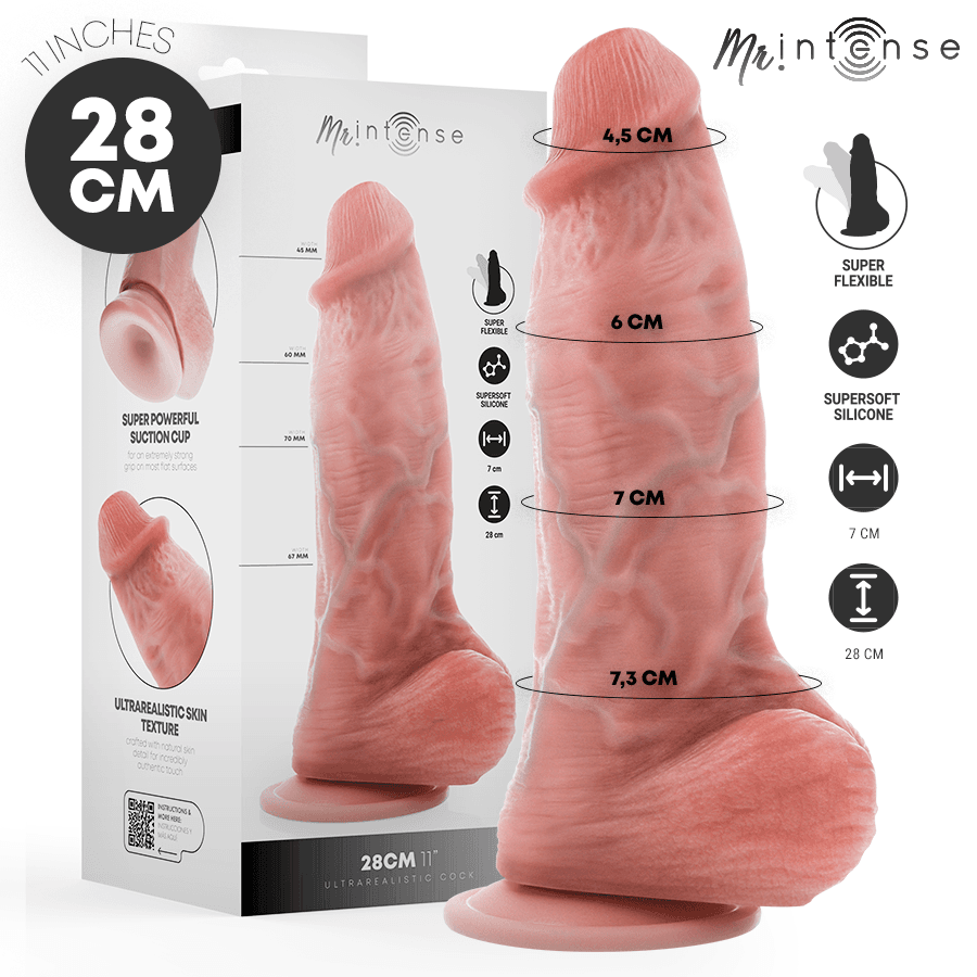 MR INTENSE - EXTRABIG SPENCER DILDO SILICONA 28 CM -Ø- 7.3 CM
