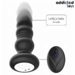 ADDICTED TOYS - PLUG ANAL VIBRADOR THRUSTING Y LUZ LED CONTROL REMOTO - Imagen 2