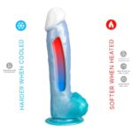 SILEXD - ANGEL DILDO FANTASY SILICONA LIQUIDA TERMOREACTIVO AZUL CELESTE 20.3 CM - Imagen 5