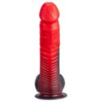 SILEXD - DEVIL DILDO FANTASY SILICONA LIQUIDA TERMOREACTIVO ROJO NEGRO 20.3 CM - Imagen 3