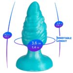 SILEXD - MELTY PLUG ANAL FANTASY SILICONA LIQUIDA TERMOREACTIVO AZUL CELESTE 9.2 CM - Imagen 2