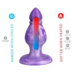 SILEXD - QUEEN PLUG ANAL FANTASY SILICONA LIQUIDA TERMOREACTIVO LILA 9.2 CM - Imagen 5