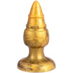 SILEXD - GOLDY PLUG ANAL FANTASY SILICONA LIQUIDA TERMOREACTIVO ORO 9.2 CM - Imagen 3