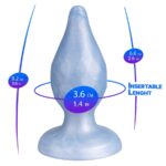 SILEXD - DIAMOND PLUG ANAL FANTASY SILICONA LIQUIDA TERMOREACTIVO AZUL PERLA 9.2 CM - Imagen 2