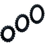 BAILE - TITAN SET 3 PCS COCK RING BLACK 2.8 + 2.4 + 1.9 CM - Imagen 3
