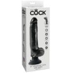 KING COCK - DILDO VIBRADOR CON TESTÍCULOS 23 CM NEGRO - Imagen 2