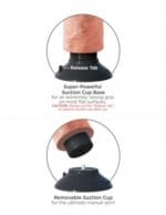 KING COCK - DILDO VIBRADOR 20.32 CM NATURAL - Imagen 5