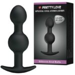 PRETTY LOVE - BOLAS ANALES SILICONA ESTIMULACION ESPECIAL 10.3 CM NEGRO - Imagen 2