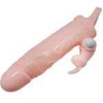BAILE - BRAVE MAN FUNDA PENE CON RABBIT VIBRADOR 16.5 CM NATURAL - Imagen 2