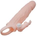 BAILE - BRAVE MAN FUNDA PENE CON RABBIT VIBRADOR 16.5 CM NATURAL - Imagen 3