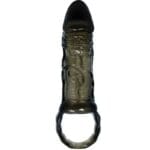 BAILE - FUNDA EXTENSORA PENE CON STRAP PARA TESTÍCULOS NEGRO 13.5 CM - Imagen 4