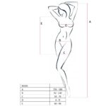 PASSION - WOMAN BS025 BODYSTOCKING ESTILO VESTIDO BLANCO TALLA ÚNICA - Imagen 2