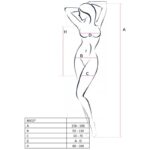 PASSION - WOMAN BS027 BODYSTOCKING ESTILO VESTIDO BLANCO TALLA ÚNICA - Imagen 2
