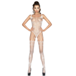 PASSION - WOMAN BS034 BODYSTOCKING BLANCO TALLA ÚNICA