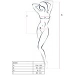 PASSION - WOMAN BS035 BODYSTOCKING BLANCO TALLA ÚNICA - Imagen 2