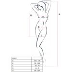 PASSION - WOMAN BS027 BODYSTOCKING ESTILO VESTIDO NEGRO TALLA ÚNICA - Imagen 3