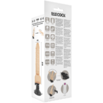 BASECOCK - VIBRADOR REALÍSTICO CONTROL REMOTO NATURAL CON TESTÍCULOS 19.5 CM -O- 4 CM - Imagen 5