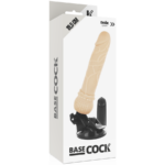 BASECOCK - VIBRADOR REALÍSTICO CONTROL REMOTO NATURAL 19.5 CM -O- 4 CM - Imagen 4